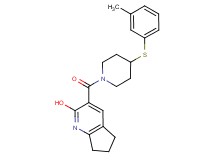 3-({4-[(3-methylphenyl)thio]-1-piperidinyl}carbonyl)-6,7-dihydro-5H-cyclopenta[b]pyridin-2-ol