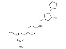 1-cyclopentyl-4-({[1-(3,5-dimethylphenyl)piperidin-4-yl]amino}methyl)pyrrolidin-2-one