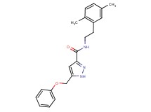 N-[2-(2,5-dimethylphenyl)ethyl]-5-(phenoxymethyl)-1H-pyrazole-3-carboxamide