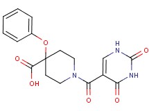 1-[(2,4-dioxo-1,2,3,4-tetrahydropyrimidin-5-yl)carbonyl]-4-phenoxypiperidine-4-carboxylic acid
