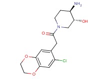 (3R*,4R*)-4-amino-1-[(7-chloro-2,3-dihydro-1,4-benzodioxin-6-yl)acetyl]piperidin-3-ol