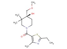 (4S)-1-[(2-ethyl-4-methyl-1,3-thiazol-5-yl)carbonyl]-4-(methoxymethyl)-3,3-dimethyl-4-piperidinol