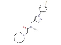 2-(1-azocanyl)-N-{[1-(4-fluorophenyl)-1H-pyrazol-4-yl]methyl}-N-methylacetamide