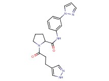 N-[3-(1H-pyrazol-1-yl)phenyl]-1-[3-(1H-pyrazol-4-yl)propanoyl]prolinamide
