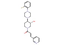 (3R*,4R*)-4-[4-(2-fluorophenyl)-1-piperazinyl]-1-[(2E)-3-(3-pyridinyl)-2-propenoyl]-3-piperidinol
