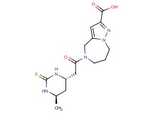 5-{[(4S*,6R*)-6-methyl-2-thioxohexahydropyrimidin-4-yl]acetyl}-5,6,7,8-tetrahydro-4H-pyrazolo[1,5-a][1,4]diazepine-2-carboxylic acid