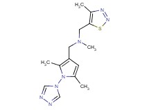 1-[2,5-dimethyl-1-(4H-1,2,4-triazol-4-yl)-1H-pyrrol-3-yl]-N-methyl-N-[(4-methyl-1,2,3-thiadiazol-5-yl)methyl]methanamine