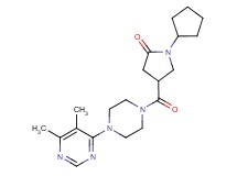 1-cyclopentyl-4-{[4-(5,6-dimethyl-4-pyrimidinyl)-1-piperazinyl]carbonyl}-2-pyrrolidinone