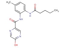 5-hydroxy-N-[5-methyl-2-(pentanoylamino)phenyl]pyrazine-2-carboxamide
