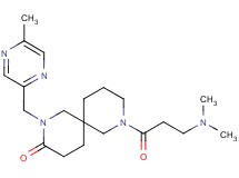 8-(N,N-dimethyl-beta-alanyl)-2-[(5-methyl-2-pyrazinyl)methyl]-2,8-diazaspiro[5.5]undecan-3-one