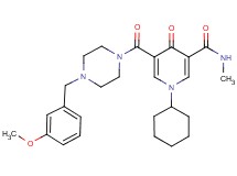 1-cyclohexyl-5-{[4-(3-methoxybenzyl)-1-piperazinyl]carbonyl}-N-methyl-4-oxo-1,4-dihydro-3-pyridinecarboxamide