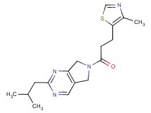 2-isobutyl-6-[3-(4-methyl-1,3-thiazol-5-yl)propanoyl]-6,7-dihydro-5H-pyrrolo[3,4-d]pyrimidine