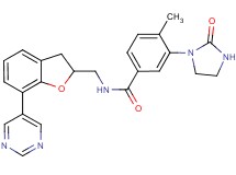 4-methyl-3-(2-oxo-1-imidazolidinyl)-N-{[7-(5-pyrimidinyl)-2,3-dihydro-1-benzofuran-2-yl]methyl}benzamide