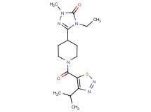 4-ethyl-5-{1-[(4-isopropyl-1,2,3-thiadiazol-5-yl)carbonyl]piperidin-4-yl}-2-methyl-2,4-dihydro-3H-1,2,4-triazol-3-one