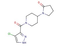 1-{1-[(4-chloro-1H-pyrazol-3-yl)carbonyl]piperidin-4-yl}pyrrolidin-2-one