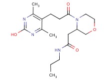 2-{4-[3-(2-hydroxy-4,6-dimethyl-5-pyrimidinyl)propanoyl]-3-morpholinyl}-N-propylacetamide