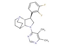 (2R*,3S*,6R*)-3-(2,3-difluorophenyl)-5-(5,6-dimethyl-4-pyrimidinyl)-1,5-diazatricyclo[5.2.2.0~2,6~]undecane