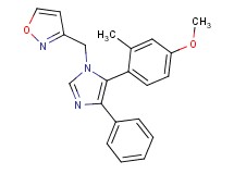 3-{[5-(4-methoxy-2-methylphenyl)-4-phenyl-1H-imidazol-1-yl]methyl}isoxazole