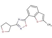 5-(2-methyl-1-benzofuran-7-yl)-3-(tetrahydrofuran-3-yl)-1,2,4-oxadiazole