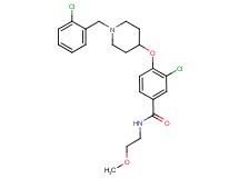 3-chloro-4-{[1-(2-chlorobenzyl)-4-piperidinyl]oxy}-N-(2-methoxyethyl)benzamide