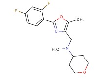 N-{[2-(2,4-difluorophenyl)-5-methyl-1,3-oxazol-4-yl]methyl}-N-methyltetrahydro-2H-pyran-4-amine