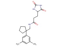 N-{[1-(3,5-dimethylphenyl)cyclopentyl]methyl}-3-(2,5-dioxo-4-imidazolidinyl)propanamide