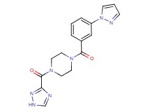1-[3-(1H-pyrazol-1-yl)benzoyl]-4-(1H-1,2,4-triazol-3-ylcarbonyl)piperazine