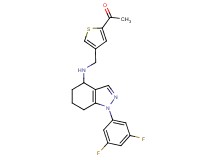 1-[4-({[1-(3,5-difluorophenyl)-4,5,6,7-tetrahydro-1H-indazol-4-yl]amino}methyl)-2-thienyl]ethanone