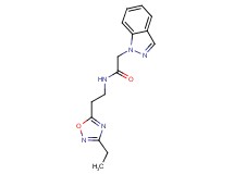 N-[2-(3-ethyl-1,2,4-oxadiazol-5-yl)ethyl]-2-(1H-indazol-1-yl)acetamide