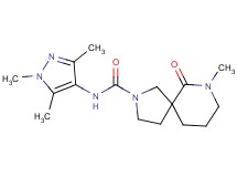7-methyl-6-oxo-N-(1,3,5-trimethyl-1H-pyrazol-4-yl)-2,7-diazaspiro[4.5]decane-2-carboxamide