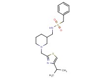 N-({1-[(4-isopropyl-1,3-thiazol-2-yl)methyl]-3-piperidinyl}methyl)-1-phenylmethanesulfonamide
