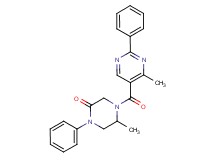 5-methyl-4-[(4-methyl-2-phenyl-5-pyrimidinyl)carbonyl]-1-phenyl-2-piperazinone