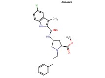 methyl (4R)-4-{[(5-chloro-3-methyl-1H-indol-2-yl)carbonyl]amino}-1-(3-phenylpropyl)-L-prolinate