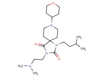 3-[2-(dimethylamino)ethyl]-1-(3-methylbutyl)-8-(tetrahydro-2H-pyran-4-yl)-1,3,8-triazaspiro[4.5]decane-2,4-dione