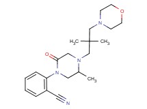 2-{4-[2,2-dimethyl-3-(4-morpholinyl)propyl]-5-methyl-2-oxo-1-piperazinyl}benzonitrile