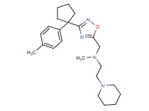 N-methyl-N-({3-[1-(4-methylphenyl)cyclopentyl]-1,2,4-oxadiazol-5-yl}methyl)-2-(1-piperidinyl)ethanamine