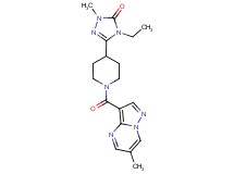 4-ethyl-2-methyl-5-{1-[(6-methylpyrazolo[1,5-a]pyrimidin-3-yl)carbonyl]piperidin-4-yl}-2,4-dihydro-3H-1,2,4-triazol-3-one