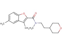 N,3,5-trimethyl-N-[2-(tetrahydro-2H-pyran-4-yl)ethyl]-1-benzofuran-2-carboxamide