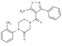 1-(2-methylphenyl)-4-[(5-methyl-3-phenyl-4-isoxazolyl)carbonyl]-2-piperazinone