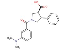 (3S*,4R*)-1-[3-(dimethylamino)benzoyl]-4-phenylpyrrolidine-3-carboxylic acid