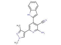 2-amino-6-(1,3-dimethyl-1H-pyrazol-4-yl)-4-(1H-indol-2-yl)nicotinonitrile