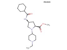 methyl (4S)-4-[(cyclohexylcarbonyl)amino]-1-(1-ethyl-4-piperidinyl)-L-prolinate
