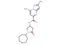 N-(1-cycloheptyl-5-oxopyrrolidin-3-yl)-2,7-dimethylpyrazolo[1,5-a]pyrimidine-5-carboxamide