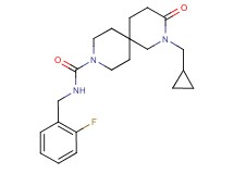 2-(cyclopropylmethyl)-N-(2-fluorobenzyl)-3-oxo-2,9-diazaspiro[5.5]undecane-9-carboxamide