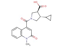 (3S*,4S*)-4-cyclopropyl-1-[(1-methyl-2-oxo-1,2-dihydroquinolin-4-yl)carbonyl]pyrrolidine-3-carboxylic acid