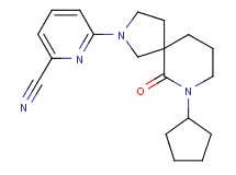 6-(7-cyclopentyl-6-oxo-2,7-diazaspiro[4.5]dec-2-yl)-2-pyridinecarbonitrile
