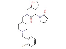 N-{[1-(2-fluorobenzyl)-4-piperidinyl]methyl}-2-(2-oxo-1-pyrrolidinyl)-N-(tetrahydro-2-furanylmethyl)acetamide