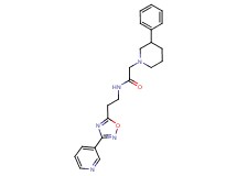 2-(3-phenyl-1-piperidinyl)-N-{2-[3-(3-pyridinyl)-1,2,4-oxadiazol-5-yl]ethyl}acetamide