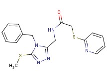 N-{[4-benzyl-5-(methylthio)-4H-1,2,4-triazol-3-yl]methyl}-2-(2-pyridinylthio)acetamide