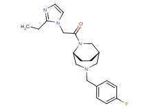 (1S*,5R*)-6-[(2-ethyl-1H-imidazol-1-yl)acetyl]-3-(4-fluorobenzyl)-3,6-diazabicyclo[3.2.2]nonane
